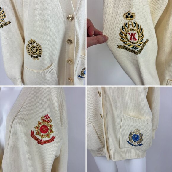 Vintage 80s Military Sweater Women's 1X Semper AV Fidelis Royal Wear Devonshire - Picture 7 of 10